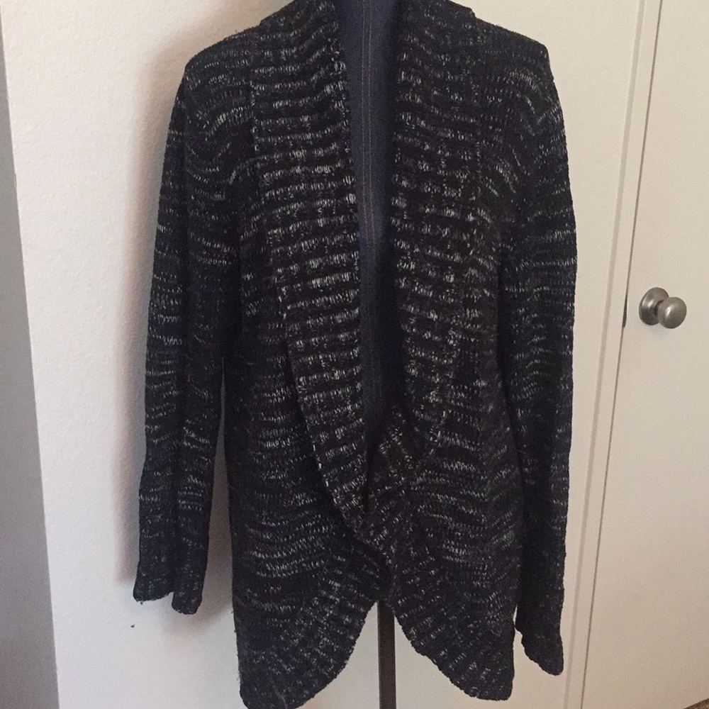 Cream & Black sweater cover up